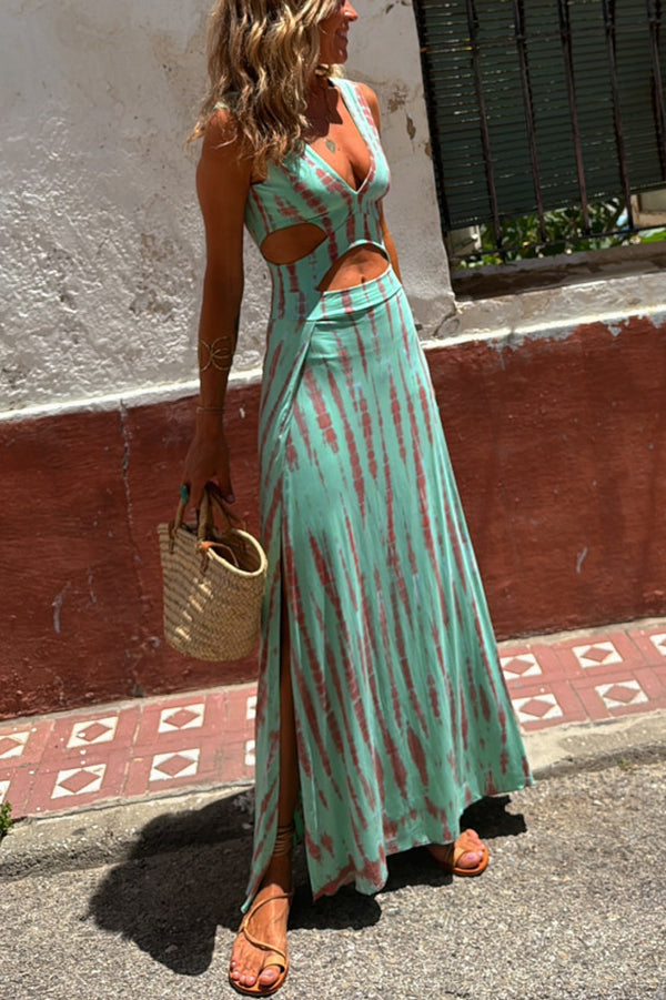 Bianca - Plunge Cut-Out Kjole i Bomuld