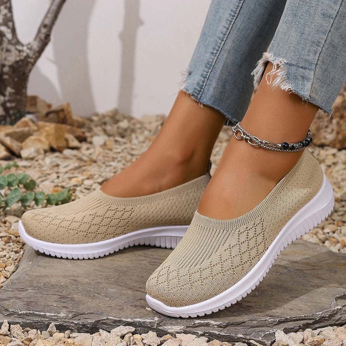 Sofina – Skridsikre, Åndbare Slip-ons